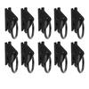 10PCS E Track O Rings Tie Down Anchors Heavy Duty Steel Secure Cargo in Trailers Trucks Working Load Limit 2500lbs Black