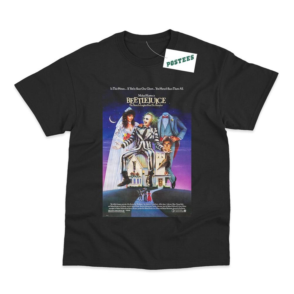 Retro Movie Poster Inspired By Beetlejuice DTG Printed TShirt Unisex T-Shirt L