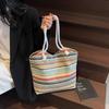Fashion straw bag women's large-capacity new summer versatile shoulder tote bag seaside vacation beach bag