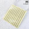 1/4Sheets Waterproof Laser Number Label Stickers For Diy Craft Self Adhesive Nail Polish Lipstick Color Number Tags Sticker