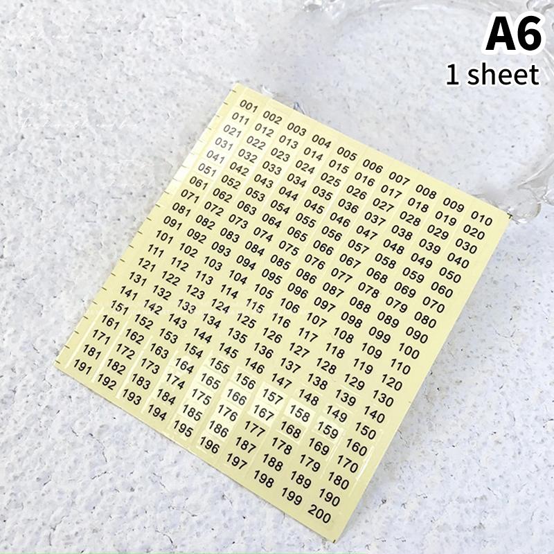 1/4Sheets Waterproof Laser Number Label Stickers For Diy Craft Self Adhesive Nail Polish Lipstick Color Number Tags Sticker
