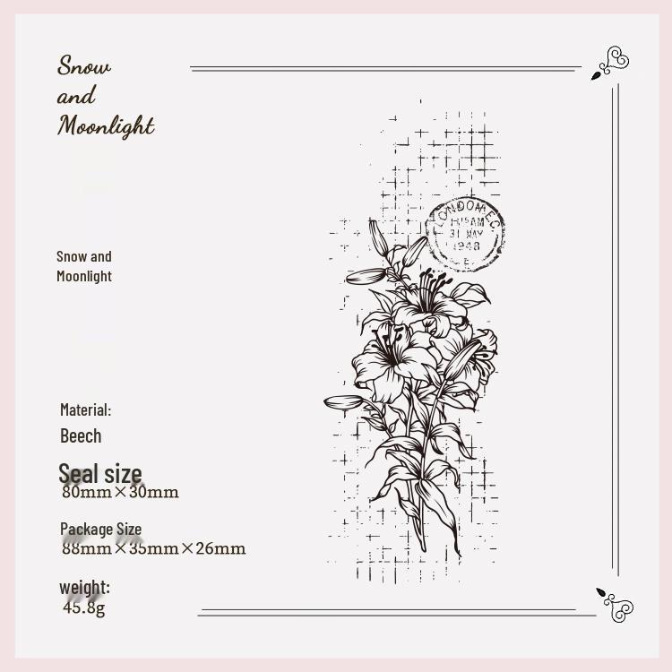 Retro Floral Wood Stamps for Simple Versatile Journals & Watercolor Art