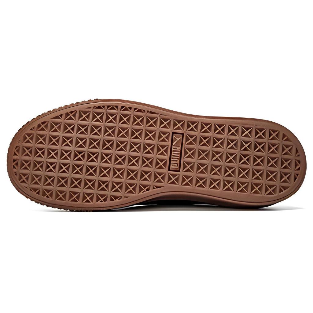 Puma Semišová Platforma Double FS Slonová Kost Černá Guma Dámské Tenisky Krémová Matná Slonová Kost Mandlová 395225-03