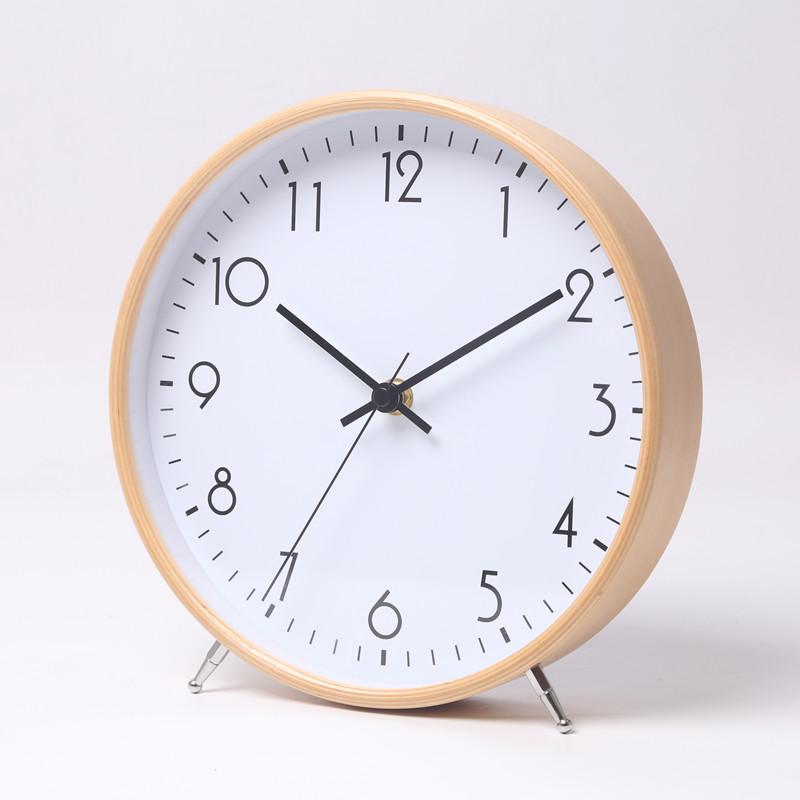 Modern Simple Nordic Ornament Seat Clock Table Clock Creative Clock Living Room Bedroom Decoration Large Size Silent Desktop Shaoyi