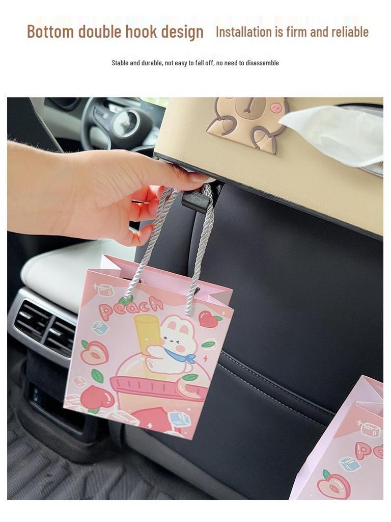 Aufbewahrungsbox für die Rücksitzlehne mit Taschentuchhalter & Getränkehalter - Multifunktionaler Organizer