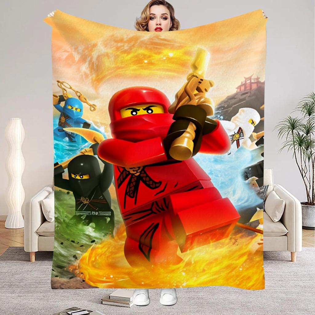 Spel N-Ninjagos Plaid voor Jongens Zomerkamp Bank Bed Zacht Pluizig Meerdere Maten Dutbed Sprei Alle Seizoenen