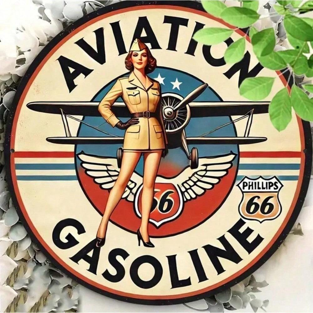 

Vintage Phillips 66 Gas Station Sign Retro Aluminum Metal Wall Decor Weatherproof Garage Man Cave Gift різнокольоровий