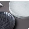 Ceramic Dinner Plate Restaurant Irregular Texture Flat Steak Dessert Plates Pasta Home Solid Color Tableware