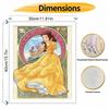 Disney Beauty and the Beast Belle oil paint by numbers painting kit handmade diy home decor gifts for adult wall art canvas craft