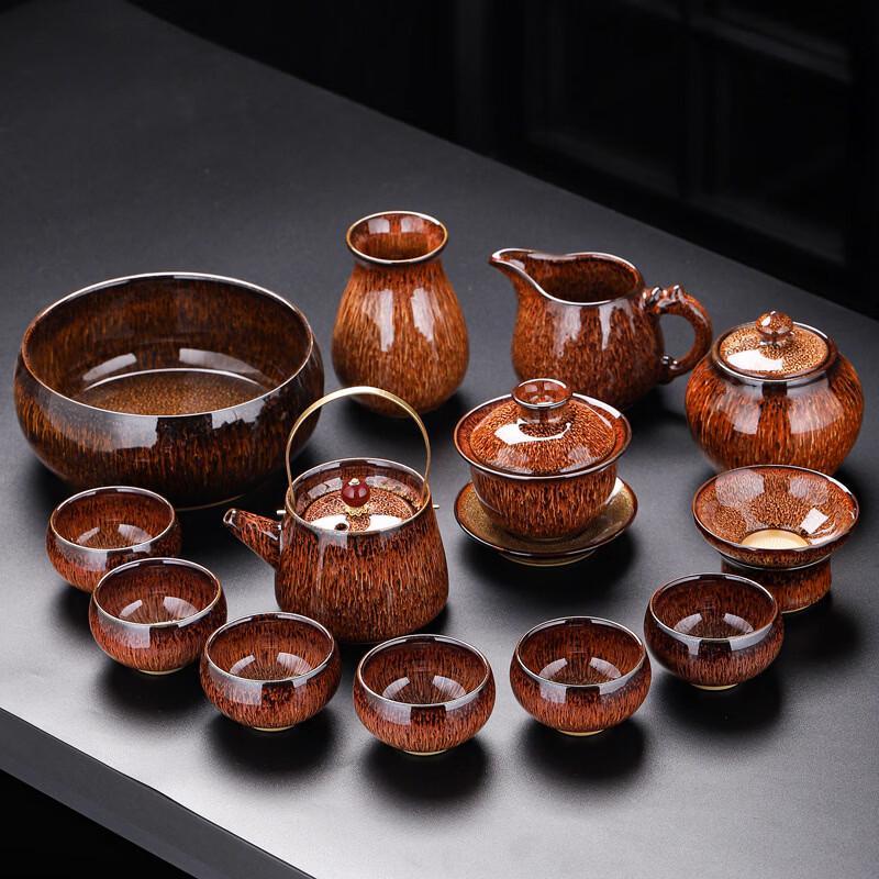 Chaxun Jun Kiln Teapot & Teacup Set
