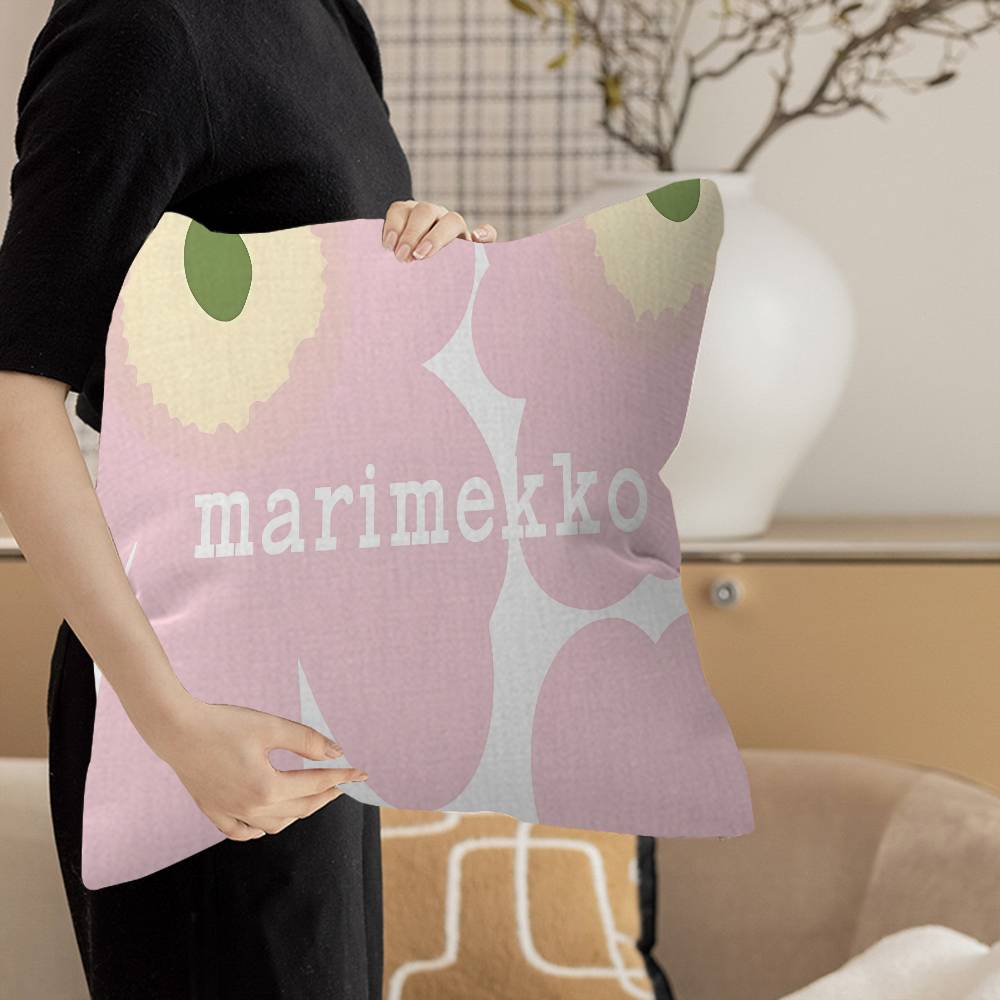 Marimekko-U-Unikko Blumen Kissen Geschenke Heimbüro Einrichtung Schlafzimmer Sofa Auto Kissenbezug Hülle 45X45cm