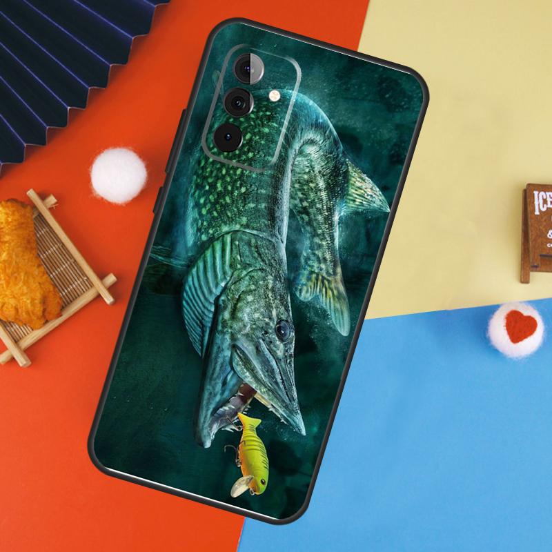 Pike Fish Fishing Lure Case For Samsung Galaxy A16 A26 A36 A56 A17 A55 A35 A15 A52 A32 A12 A53 A33 A13 A14 A34 A54