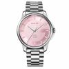 G Timeless Wristwatch Pink Dial Stainless Steel Quartz 40MM Sapphire Glass Men's Silver