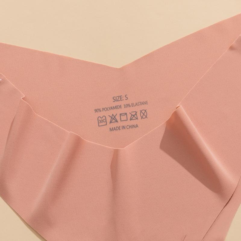European and American seamless ice silk women's pure cotton file Xiyin light and seamless breathable and comfortable thong