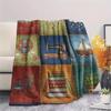 1Pc Retro Country Print Flannel Blanket, High quality Comfortable for All Seasons, Home Decor, Warmth and Comfort, Perfect for Christmas Gifts 70