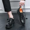 Dress Brock Leather Shoes British Fashion Business Men's Shoes Versatile Wedding Leather Shoes Leleathershoes