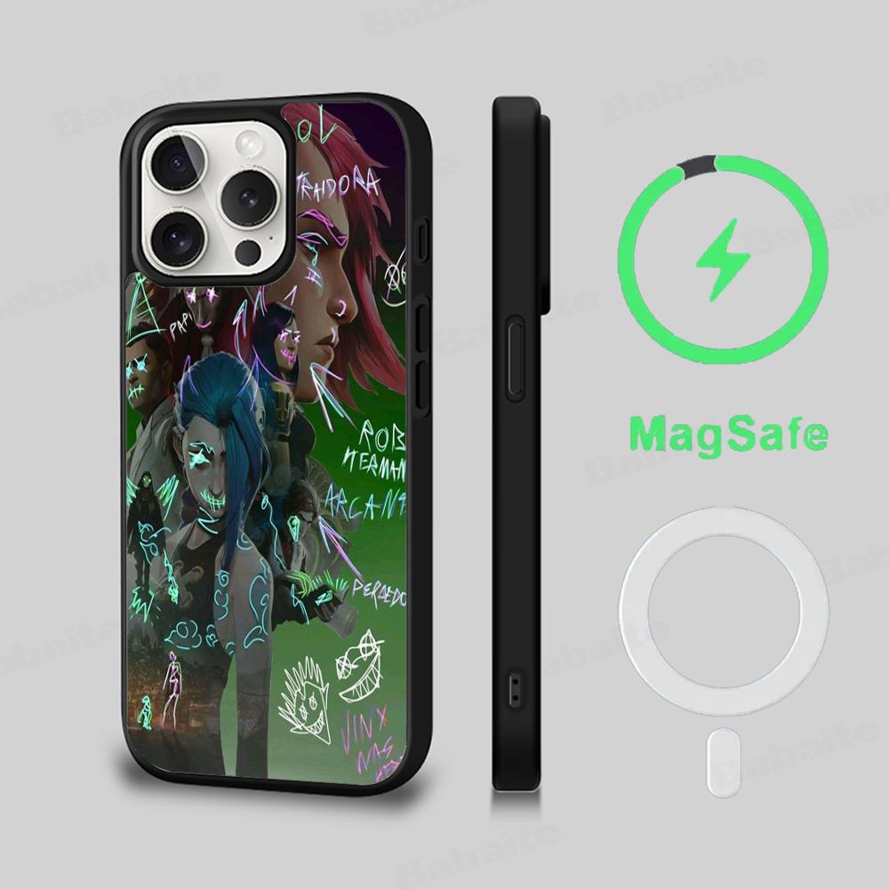 Arcane Phone Case Magnetic Case For IPhone 16 14 13 12 11 15 Pro Max Plus For Magsafe Wireless Charge Cover