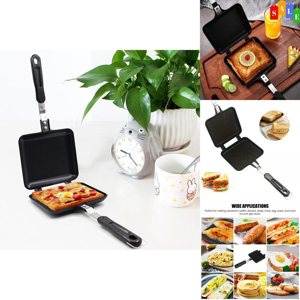 Strapazierfähiger Aluminium-Gaskocher Sandwich-Toaster-Pfanne Doppelseitig Antihaftbeschichtet