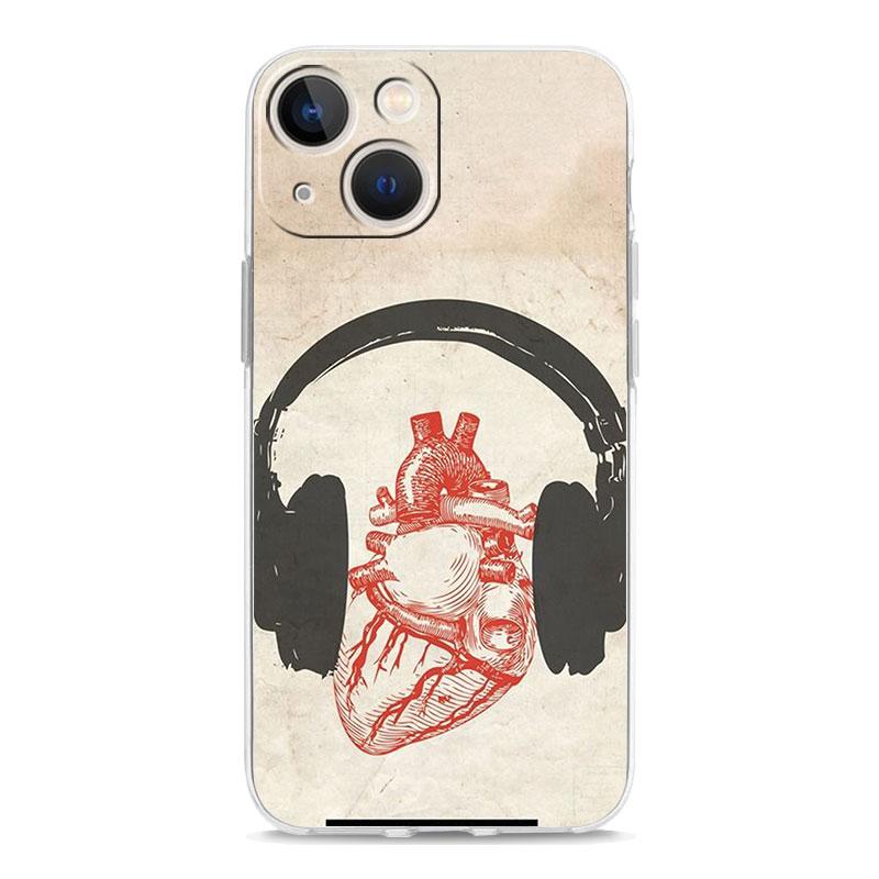 Phone Case For iPhone 17 Air Cases iPhone 16 15 12 13 14 Pro Max SE 7 8 Plus iPhone11 Clear Soft Cover Creative Heart Medical