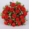 Bridal Rose Dried Flower Bouquet - Silk and Artificial Blooms for Home Decor and Ornaments