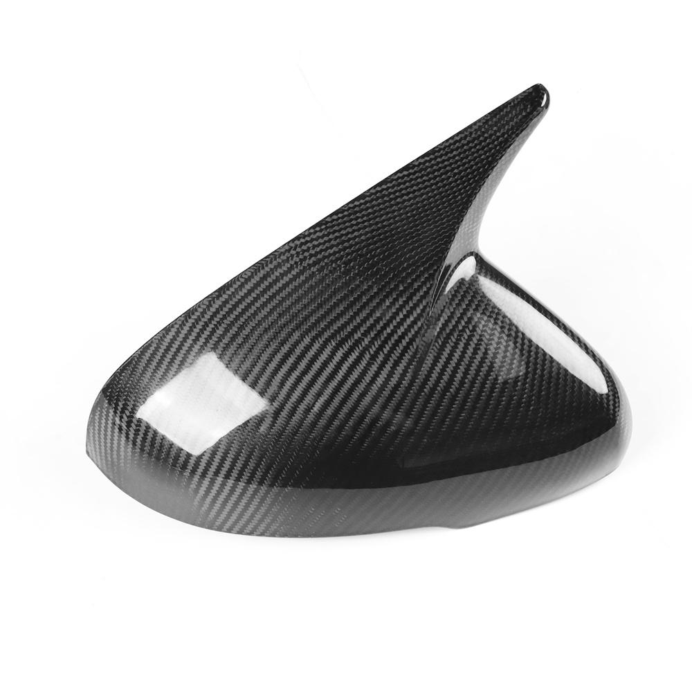 2x Real Carbon Fiber Rear Side View Mirrors Cover Trim For KIA Stinger 2018-2022
