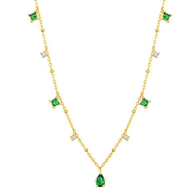 Trendy Shiny Bead Clavicle Necklace for Women - Cool Niche Design