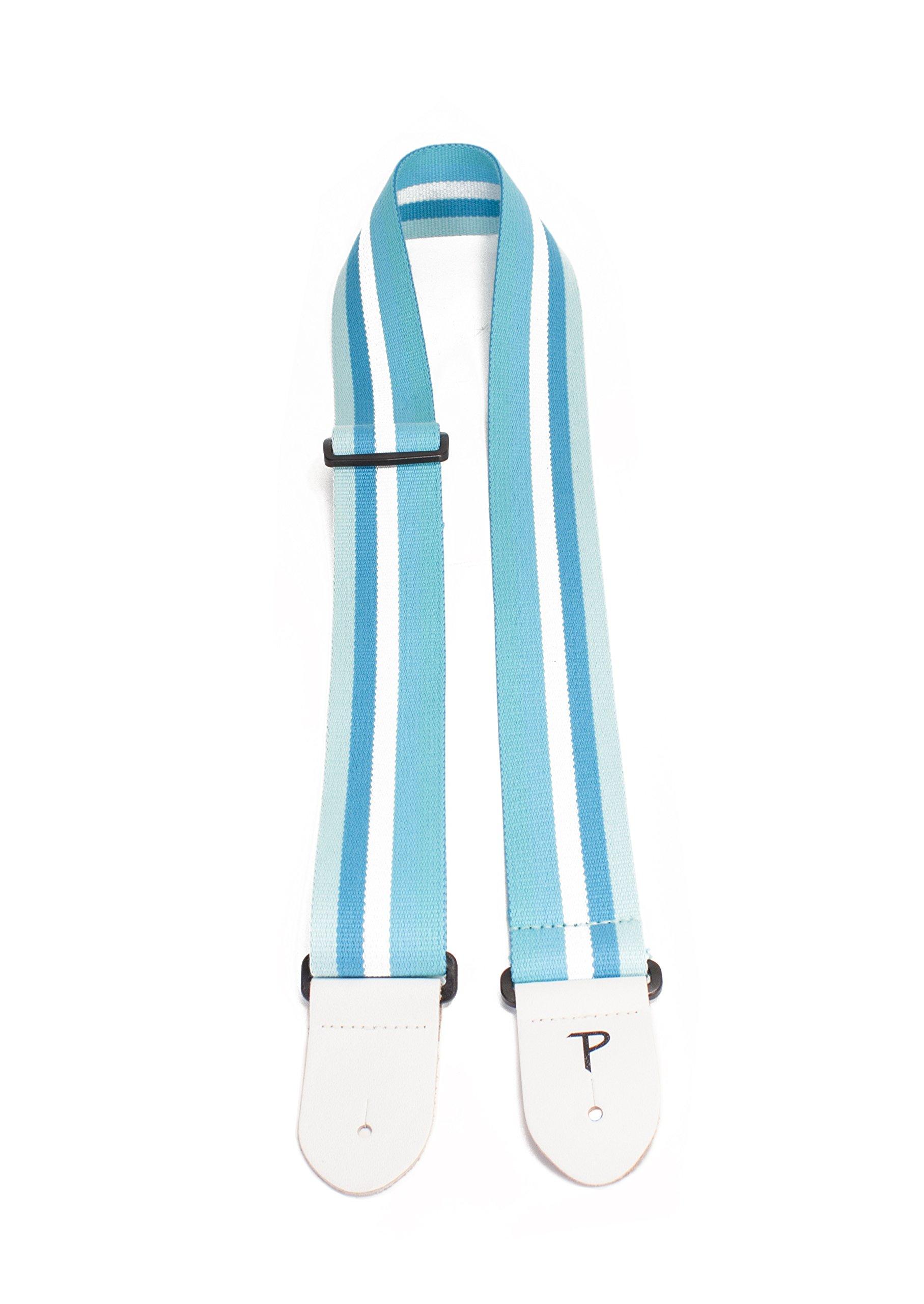 

Perri s CWS20-7062 2 Cotton The Hope Collection Blue Striped Cotton Guitar Strap