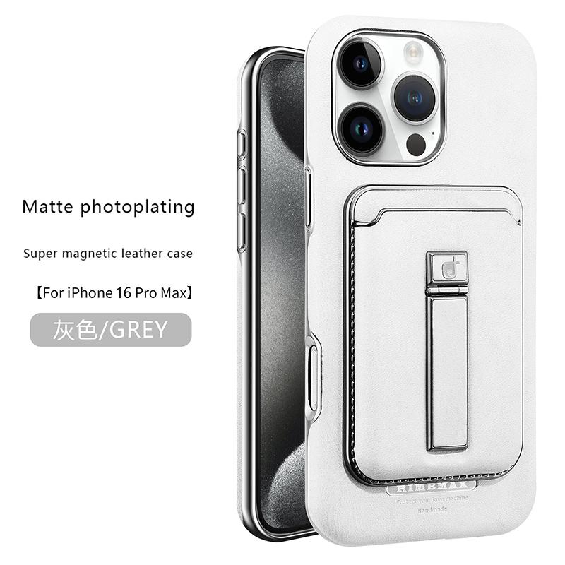 

Роскошный кожаный чехол для iPhone 16 Pro Max, защитная откидная задняя крышка с держателем для карт и подставкой для iPhone 16 15 14 13 12 Pro Max 16Pro 15Pro iPhone 16 Pro Max белый