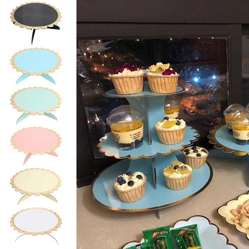 Multicolor Cake Stand Paper Cake Plate Creative Cupcake Display Rack  Wedding