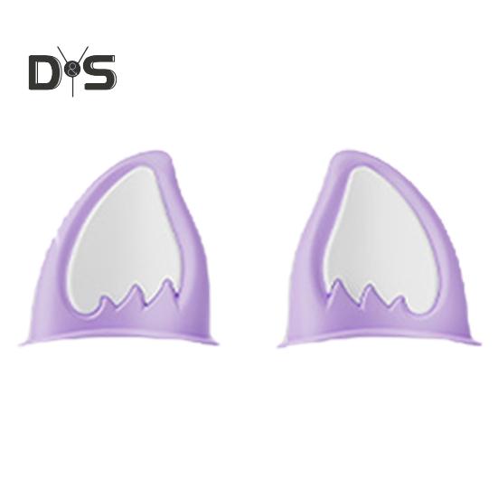 1 Pair Motorcycle Helmet Cat Ear Decoration Adhesive Scooter Cycling Bicycle Motorbike Skateboarding Helmet Decorative Ear Helmet Accessories