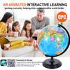 1pc Classroom Teaching Globe Set, HD English World Map with 360° Swivel Base, Standard Geography Resource for Schools