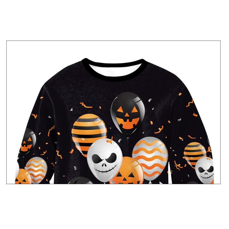 Halloween Hot Street Casual Top Funny Balloon Three-dimensional Print Sweater