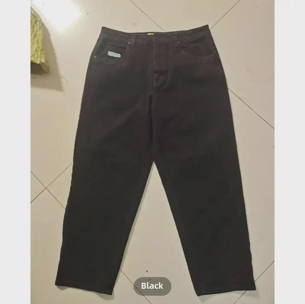 Men's Slim Fit Retro Hip-Hop Embroidered Straight Jeans - Trendy & Versatile Denim Trousers