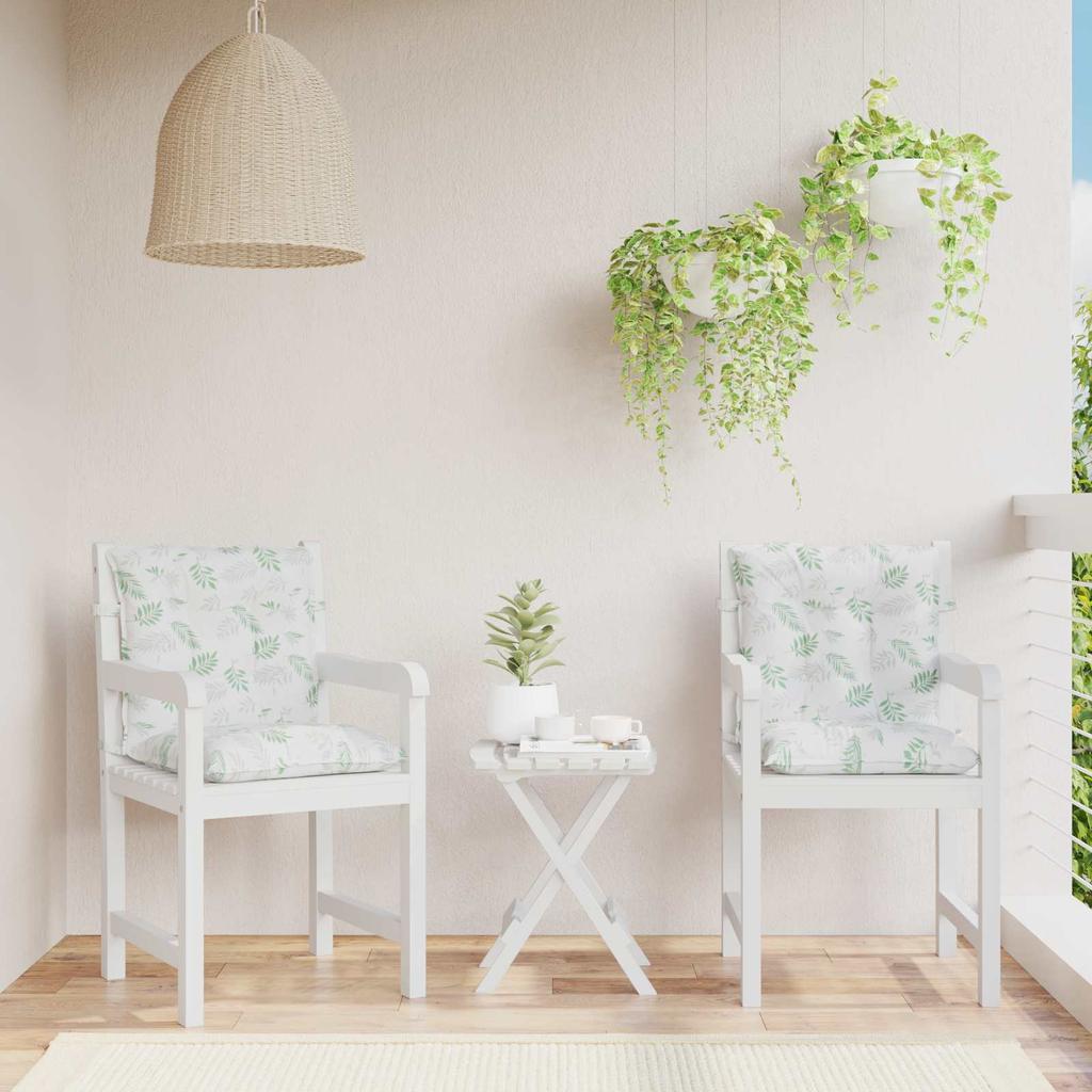 Outdoor Cushions 2 pcs Fine Leaf Pattern 100 x 50 x 7 cm
