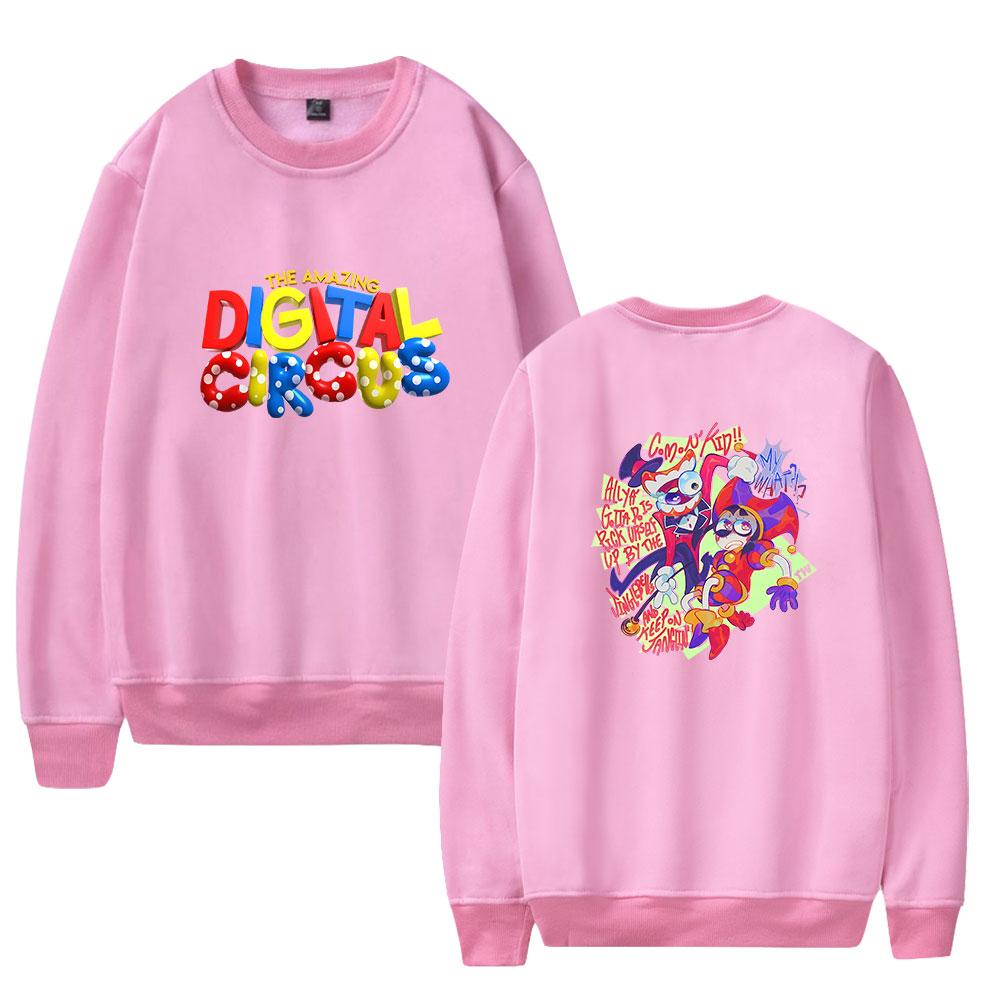 Men's The Amazing Digital Circus Print Hoodies Round Neck Hooded Sweatshirts Man Travel Pullover Male Top Streetwear Outdoor Tracksuit
