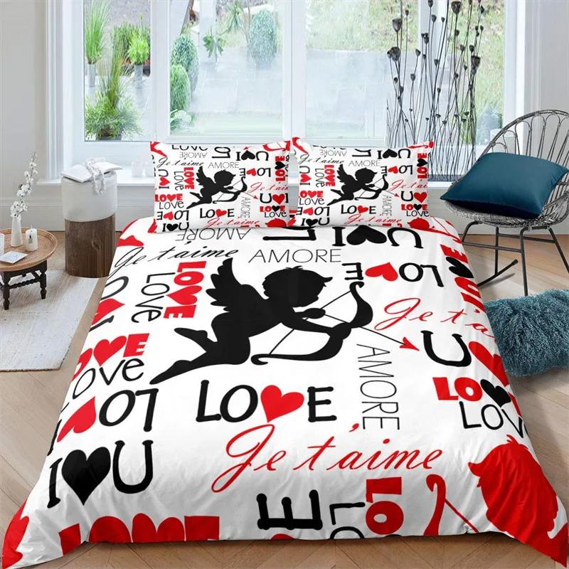 3D Angel Bedding Collection Golden Luxury Bedclothes European Pattern Duvet Cover Retro Chain Comforter Cover 3 Piece For Girls Boys