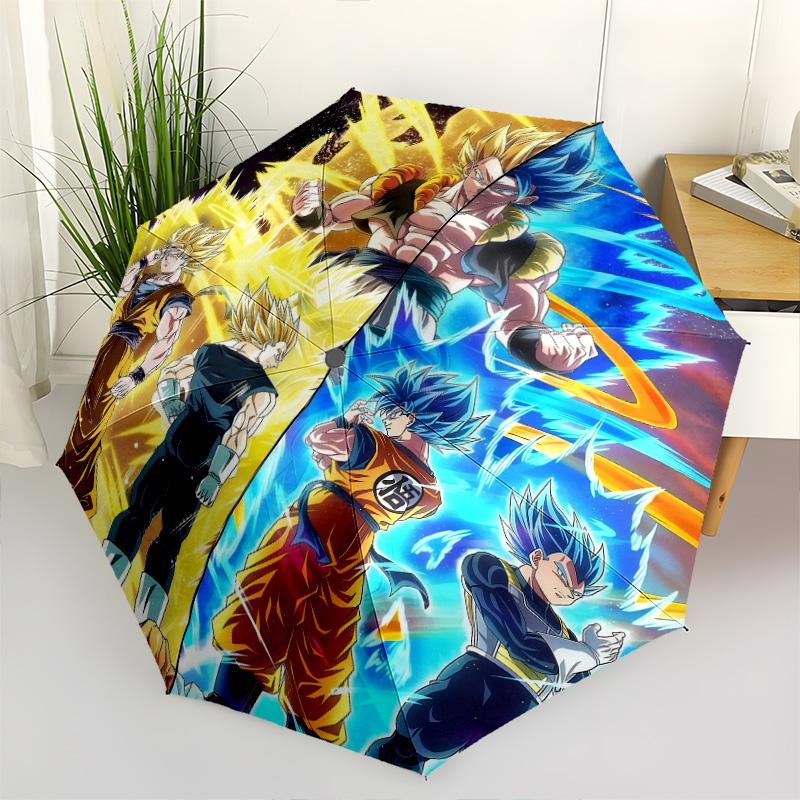 1 PC Automatic Folding Umbrella - Dragon Ball Z Pattern Portable Foldable Design With 8 Ribs Christmas Birthday Gifts