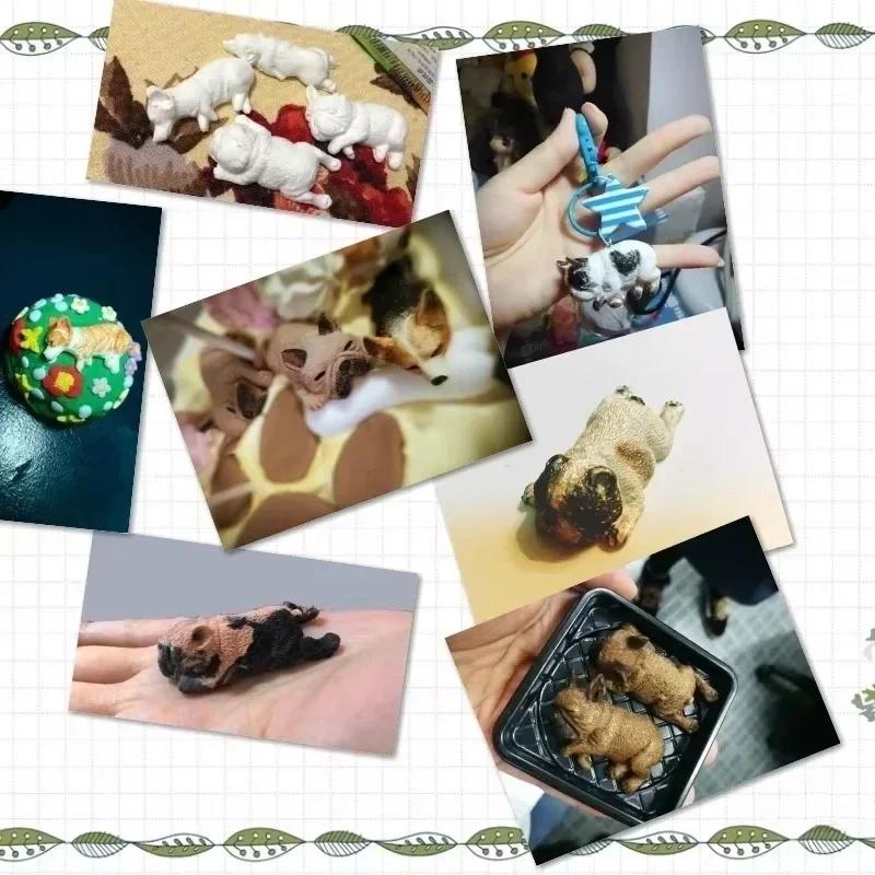 NEW Sleeping Dog Silicone Mold Fondant Cake Decorating Tools Chocolate Mold 3D Dog Corgi Bulldog Animal Food-grade