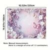 Boho Pink Floral Butterfly Tapestry Flower Wall Hanging Backdrop for Aesthetic Room Decor, Bridal Shower and Party