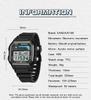 SANDA 6196 Waterproof Watch Sports Men's Lightweight Square Classic Fashion Electronic Rel gio mulher Electronic Night Glow