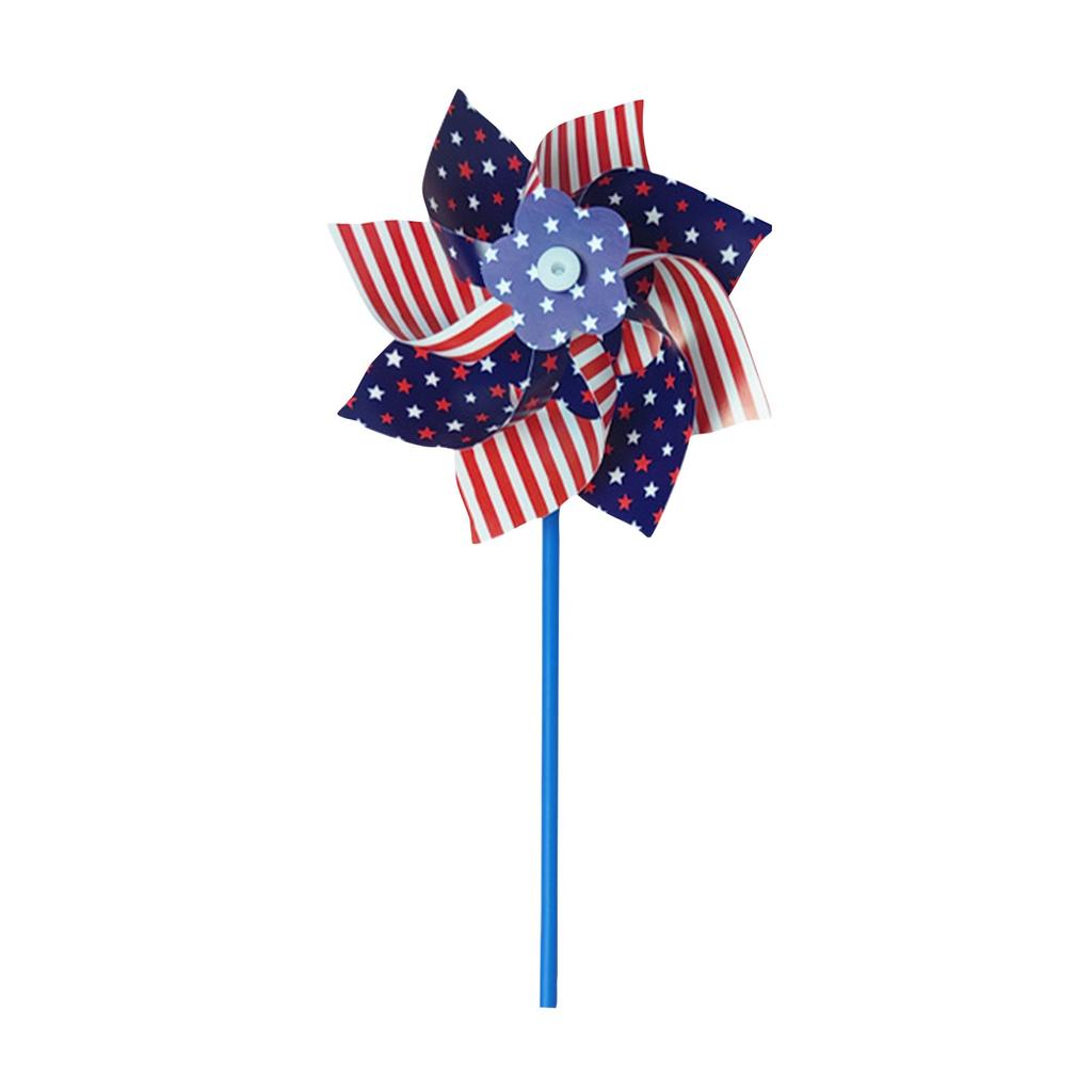 10 Pack Pinwheels Patriotic Decorations, American Flag Stick Wind Spinners With Stake For Independence Day, Memorial Day Julys Of 4th Party Supplies