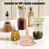 Yousheng 2Pcs Wide Mouth Kitchen Filling Funnel, Oils Liquid Soy Sauce Powder Transfer Funnel, Food Grade Canning Funnel for Bottles &