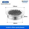 304 Stainless Steel Exterior Wall Vent Cap with Mesh Cover for Duct Exhaust Fans