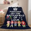 The Quintessential Quintuplets Premium 2D Print Flannel Blanket, Cartoon Decorative Throw for Sofa, Soft Bedding for Travel_LIAN