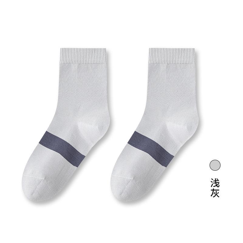 91% Cotton Boneless 7A Antibacterial Socks Men'S Four Anti-Pilling And Sweat-Absorbing Men'S Medium Tube Business Sports Socks