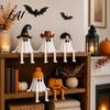 Artistic Ghost Sculptures Halloween Pumpkin Figurine 3D Printed Statue with Desk Ornaments Poseable Joint Spooky Articulated Decor Ornament