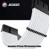 18AWG Power Supply PSU Sleeved Cable /24pin ATX /4+4pin EPS /2 X 6+2pin PCI-E PSU Extension Cable 30CM