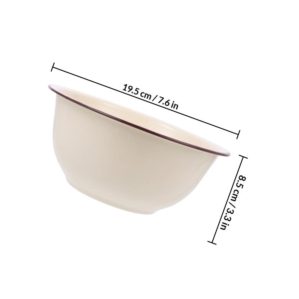 Vintage Miska Emaliowana Duża Pojemność Do Wyrabiania Ciasta Sałatki Makaronu Retro Dekoracyjna Emaliowana Miska Vintage Emaliowana Miska