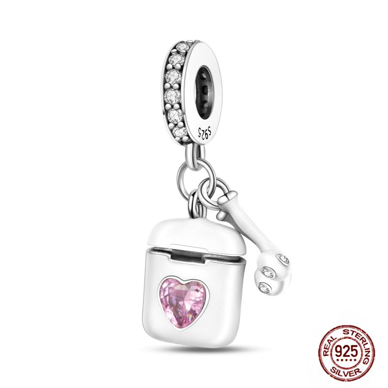 Pink Butterfly Charms Beadscopper Original Heart-Shaped Dog Paw Travel Charm Fit Bracelets Pendant For Women Jewelry Making