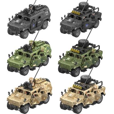 WW2 TBS Angriffsteam Militär Hummer Jeep Panzerfahrzeug Bausteinmodell Armee Mini Soldat Transportwagen Spielzeug Set Geschenk